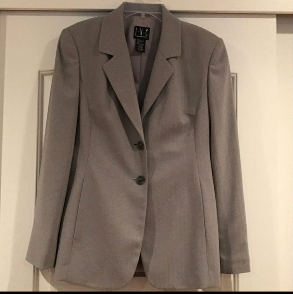 INC size 2 grey blazer lined jacket